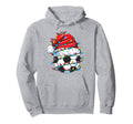 Santa Soccer Vibes Soccer Ball Lights Hoodie - Novelty Apparel Men Women