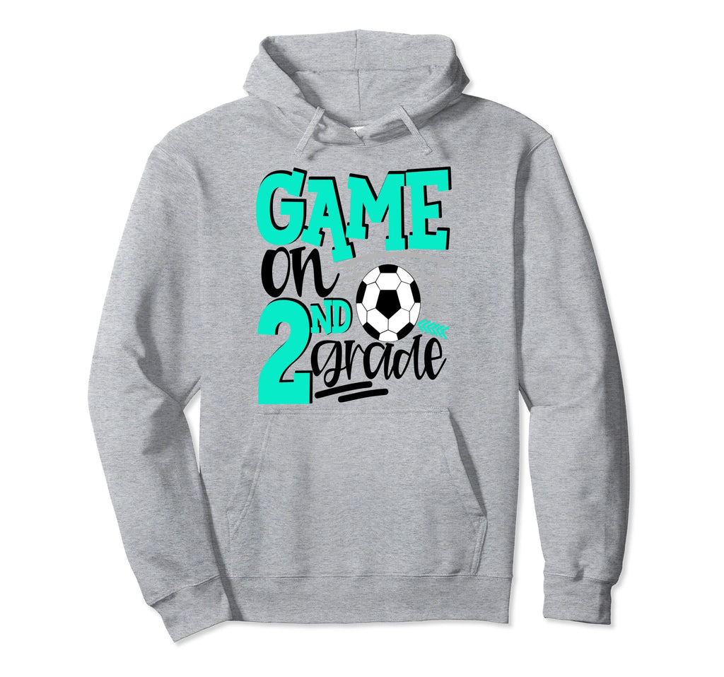 2Nd Grade Soccer First Day School Teal Hoodie - Minimalist Print Men Women