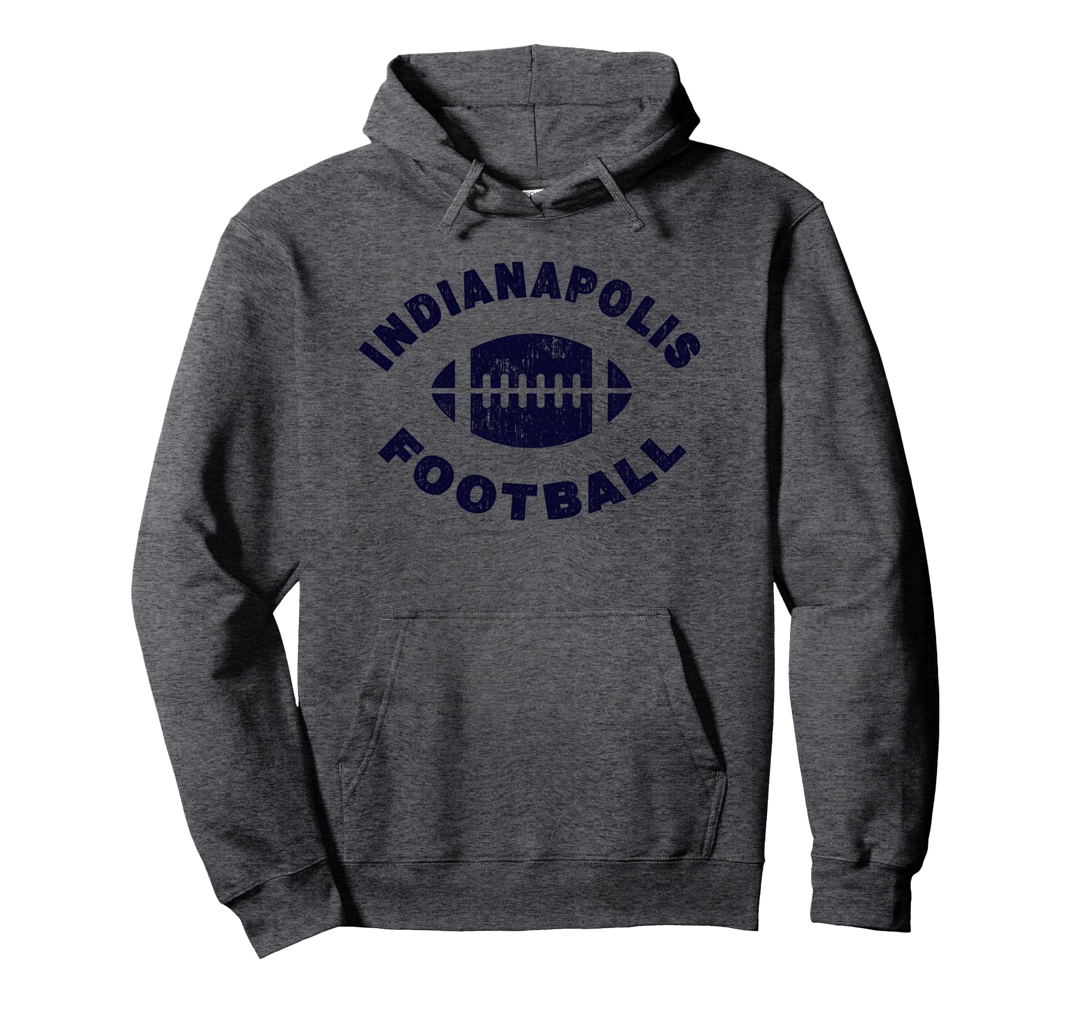 Indianapolis Distressed Football Hoodie - Fun Novelty Design for Adults