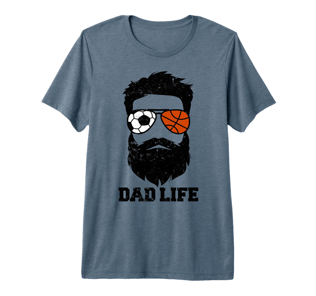 Mens Soccer Basketball Dad Messy T-Shirt - Fun Novelty Design Men Women