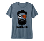 Mens Soccer Basketball Dad Messy T-Shirt - Fun Novelty Design Men Women