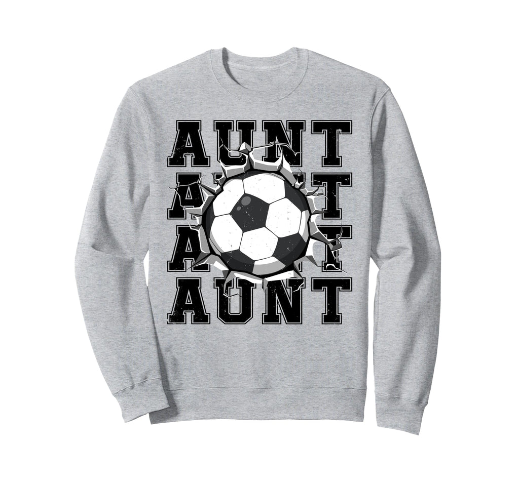 Soccer Aunt Cracked Wall Family Matching Sweatshirt - Graphic Print Unisex