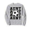 Soccer Aunt Cracked Wall Family Matching Sweatshirt - Graphic Print Unisex