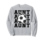 Soccer Aunt Cracked Wall Family Matching Sweatshirt - Graphic Print Unisex