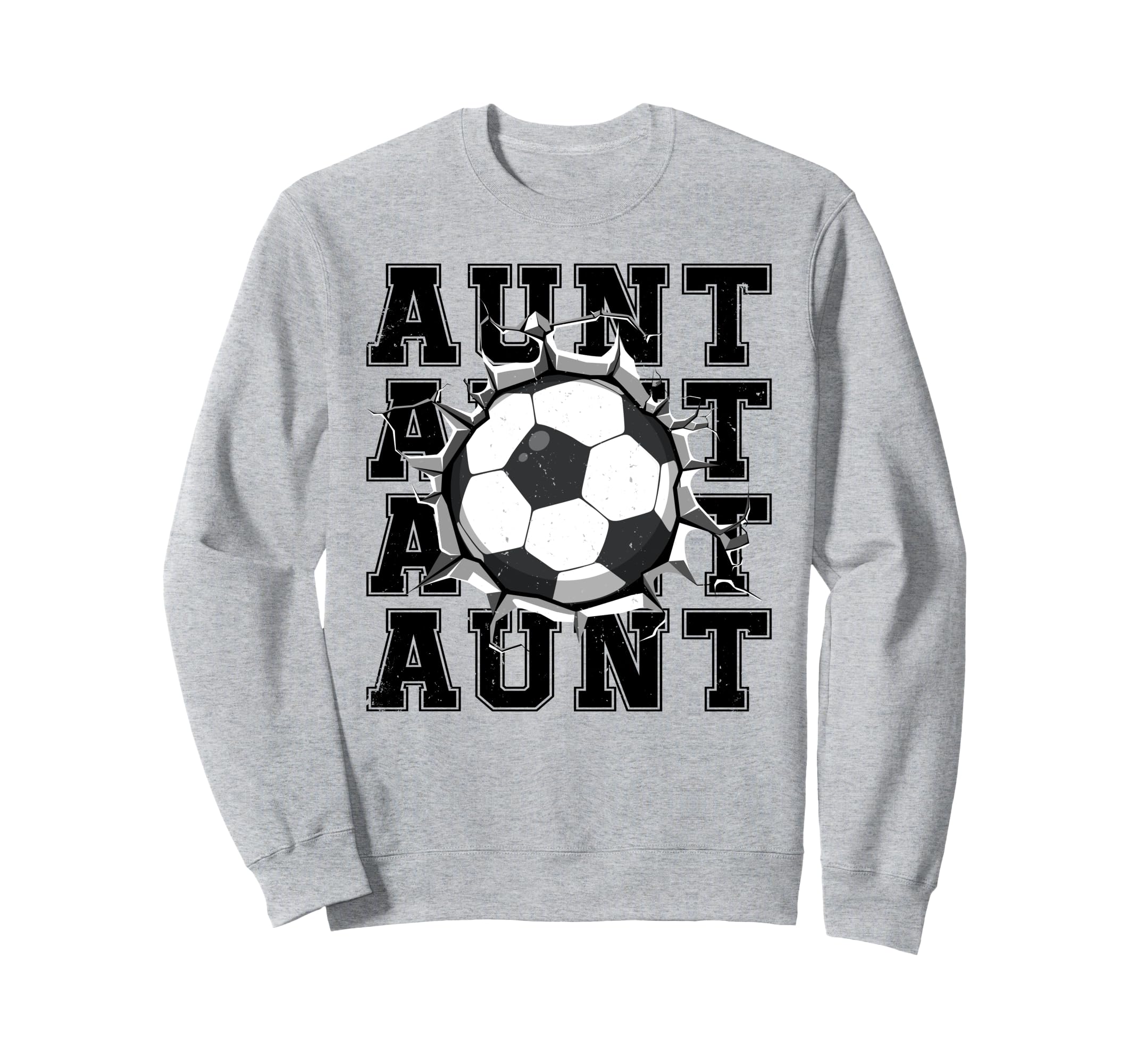 Soccer Aunt Cracked Wall Family Matching Sweatshirt - Graphic Print Unisex