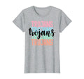 Trojans Team Mascot School Spirit T-Shirt - Novelty Apparel for Adults