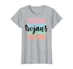 Trojans Team Mascot School Spirit T-Shirt - Novelty Apparel for Adults