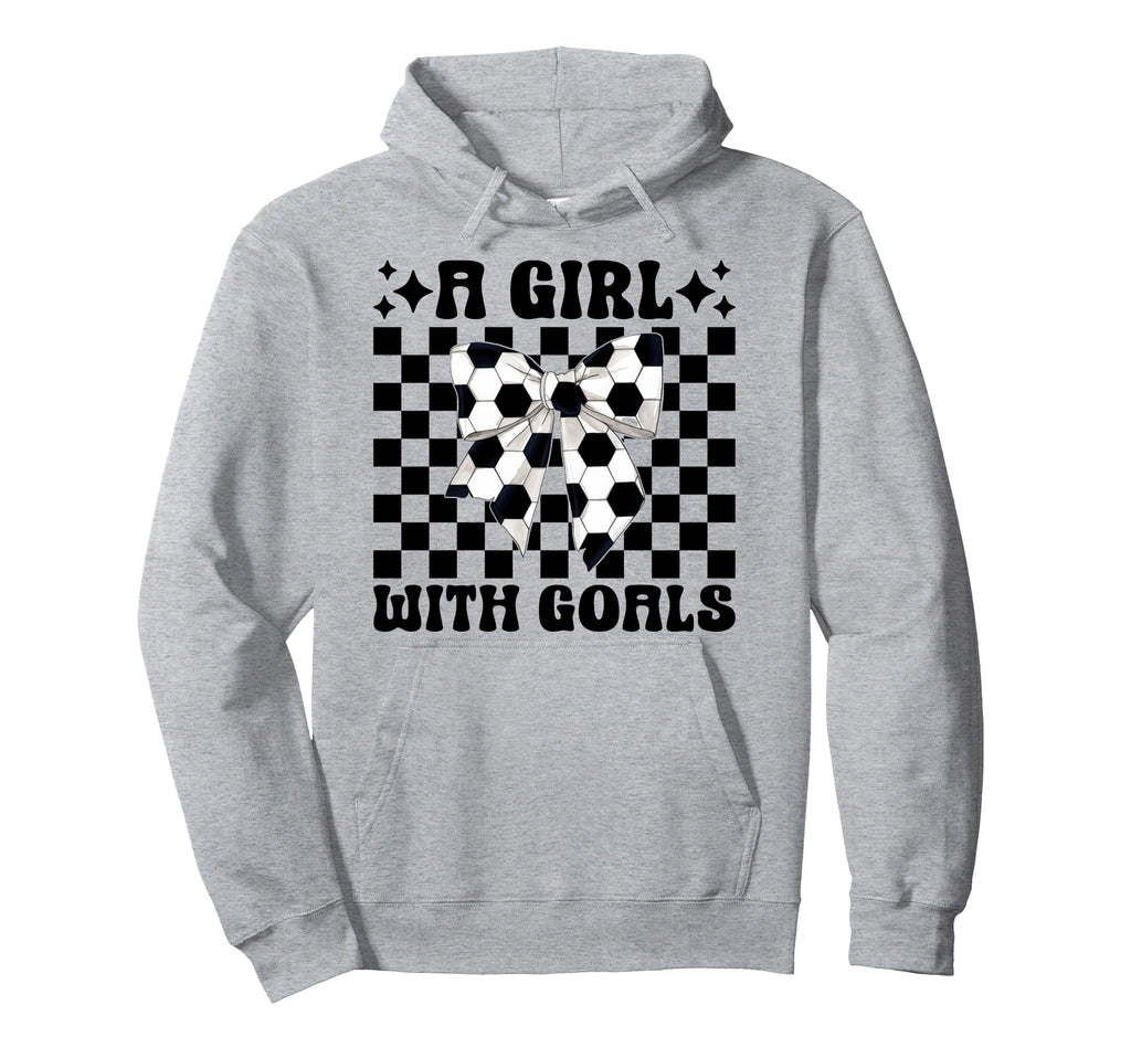Soccer Coquette Bow Goals Hoodie - Aesthetic Graphic Unisex