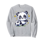 Soccer Player Panda Kicking Soccer Sweatshirt - Streetwear Style Unisex