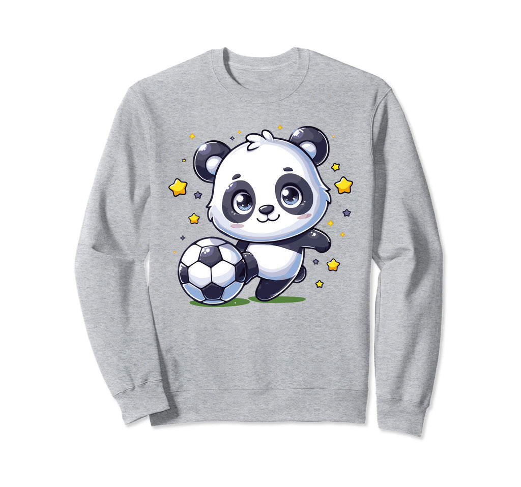 Panda Soccer Player Kicking Sweatshirt - Fun Novelty Design Men Women