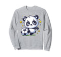 Panda Soccer Player Kicking Sweatshirt - Fun Novelty Design Men Women