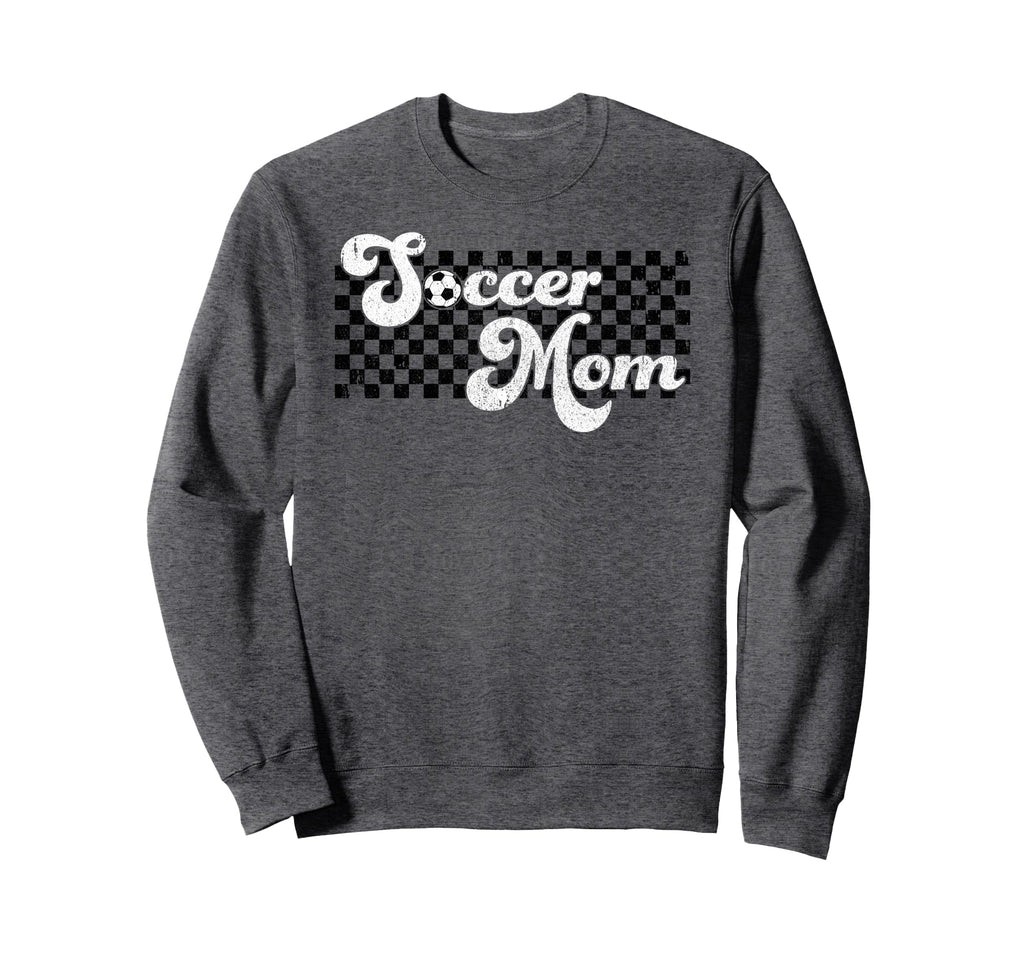 Soccer Mom Soccer Mama Checkered Sweatshirt - Minimalist Print Unisex