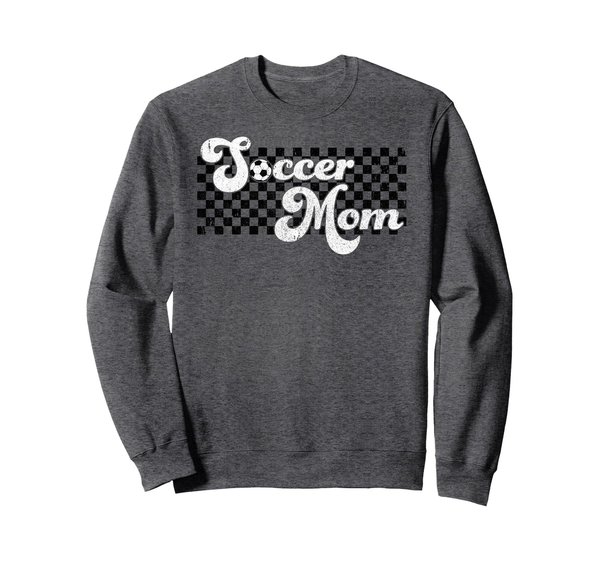 Soccer Mom Soccer Mama Checkered Sweatshirt - Minimalist Print Unisex