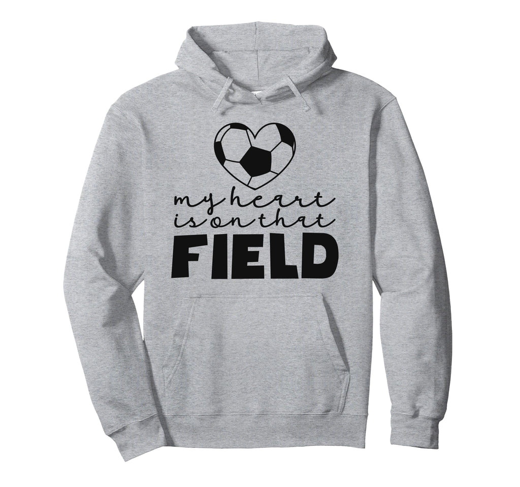 My Heart Is That Field Soccer Mom Soccer Hoodie - Trendy Graphic Men Women