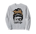 Life Messy Bun Hair Funny Sweatshirt - Casual Everyday Wear Men Women