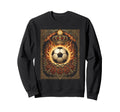 Soccer Sacred Heart Crown Fire Sweatshirt - Aesthetic Graphic Men Women