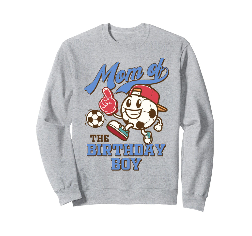 Soccer Mama Birthday Party Mom Son Sweatshirt - Trendy Graphic Men Women