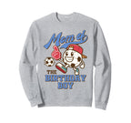 Soccer Mama Birthday Party Mom Son Sweatshirt - Trendy Graphic Men Women