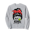 Life Messy Bun Hair Funny Soccer Sweatshirt - Streetwear Style for Adults