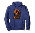 Halloween Skeleton Playing Soccer Hoodie - Trendy Graphic Men Women
