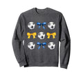 Soccer Balls Bows Soccer Player Blue Sweatshirt - Unique Graphic Men Women