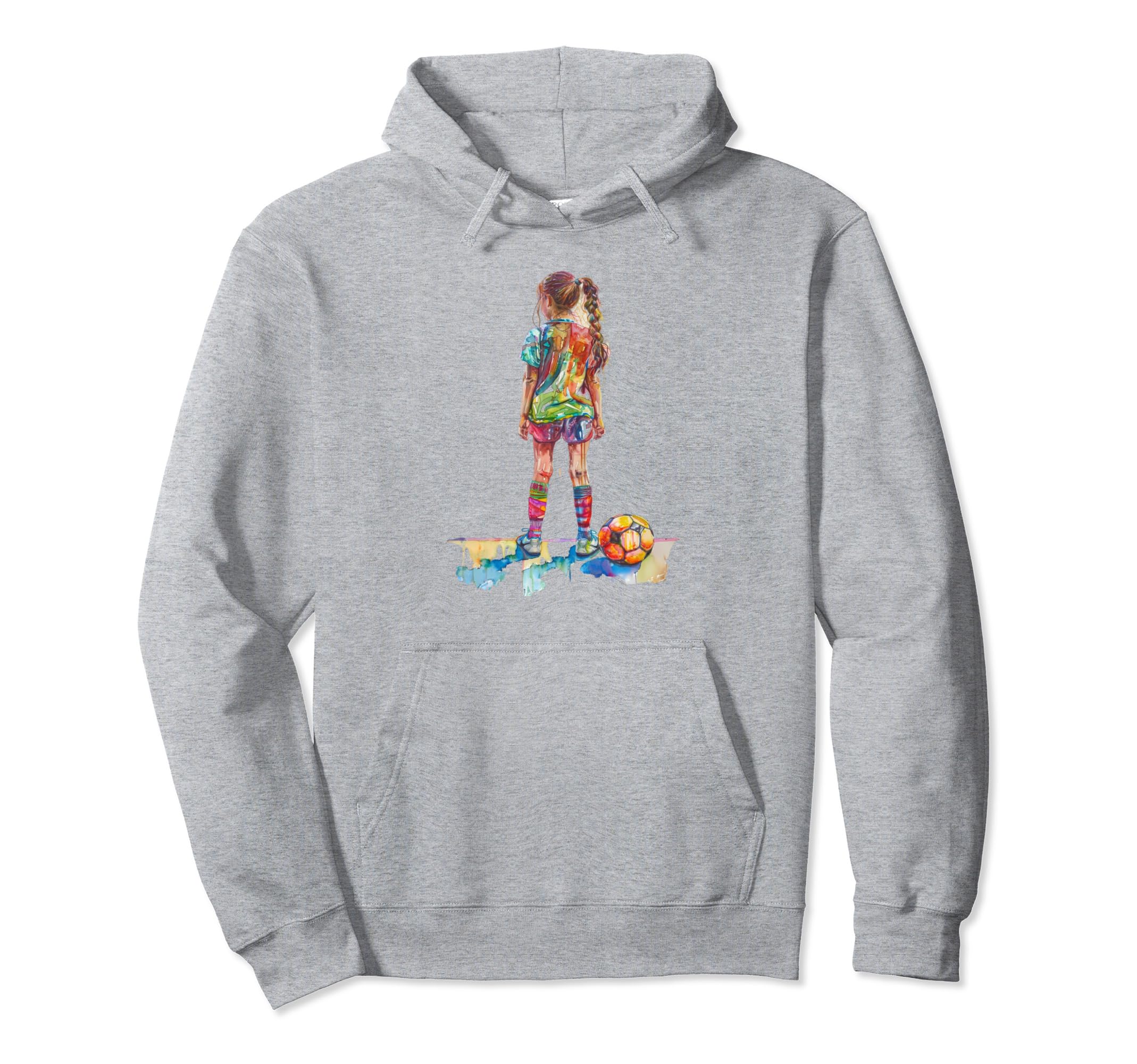 Watercolor Art Soccer Player Hoodie - Trendy Graphic Unisex