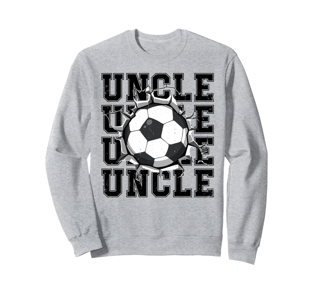 Soccer Uncle Cracked Wall Family Sweatshirt - Unique Graphic for Adults