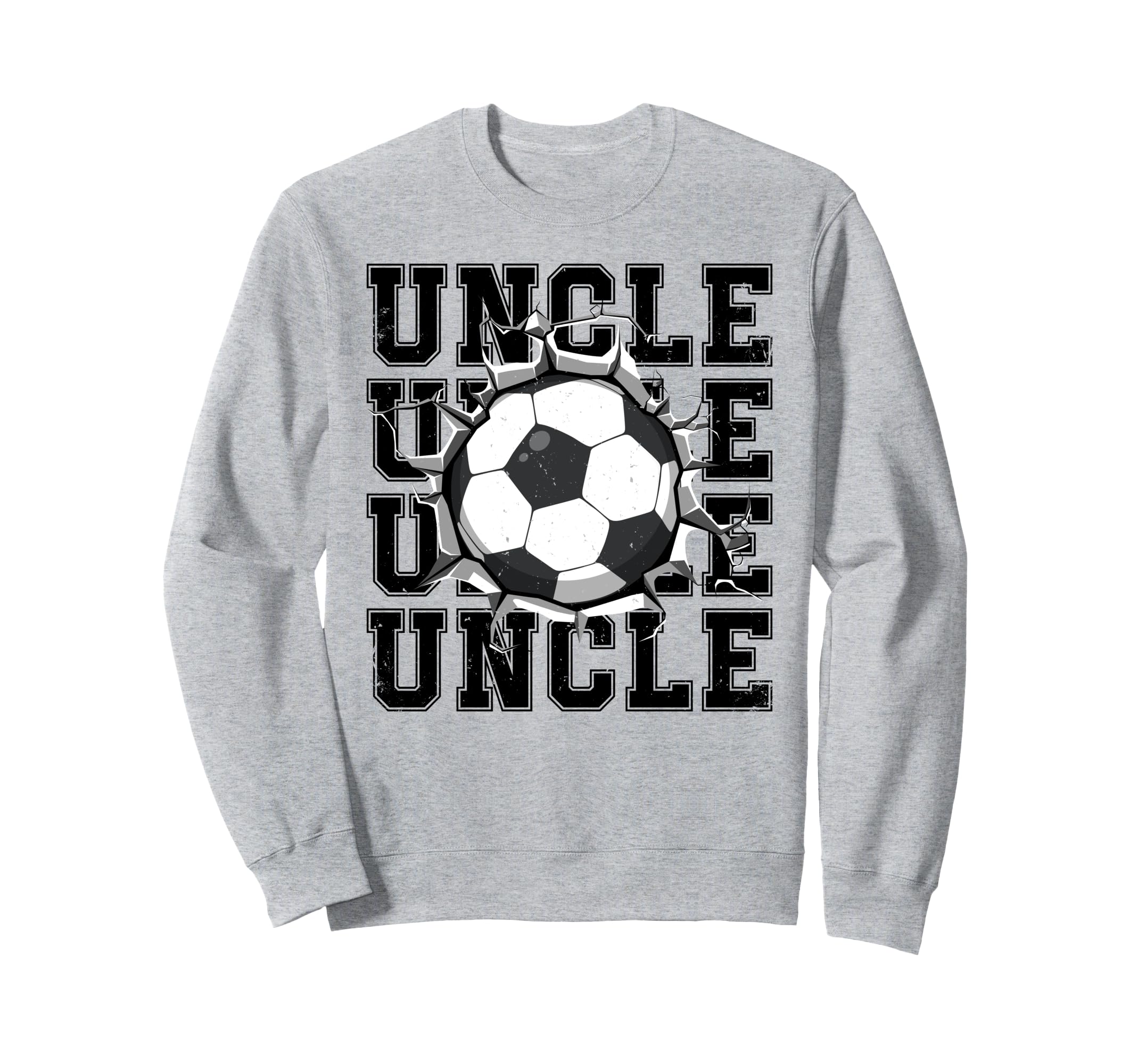 Soccer Uncle Cracked Wall Family Sweatshirt - Unique Graphic for Adults