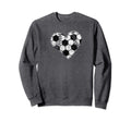 Love Soccer Pattern Baseball Sweatshirt - Fun Novelty Design Men Women