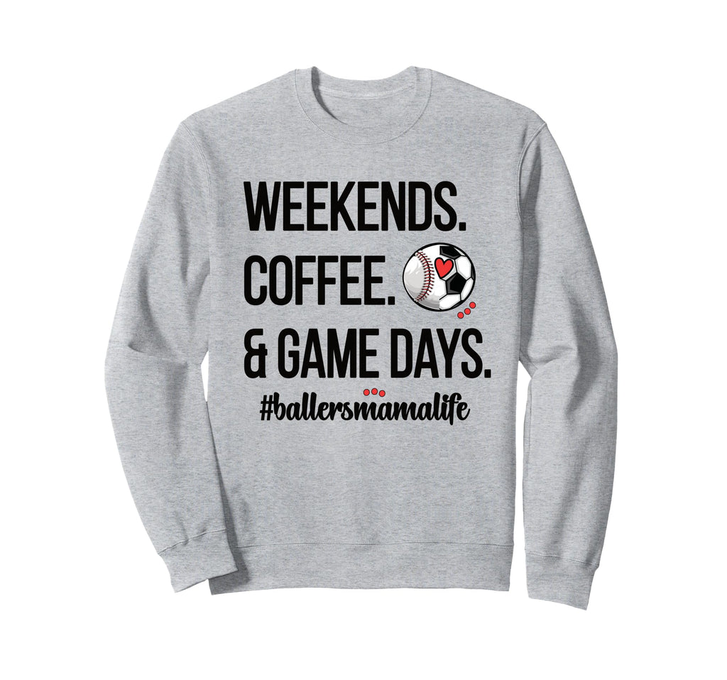 Baseball Soccer Mom Proud Ball Mama Sweatshirt - Graphic Print for Adults