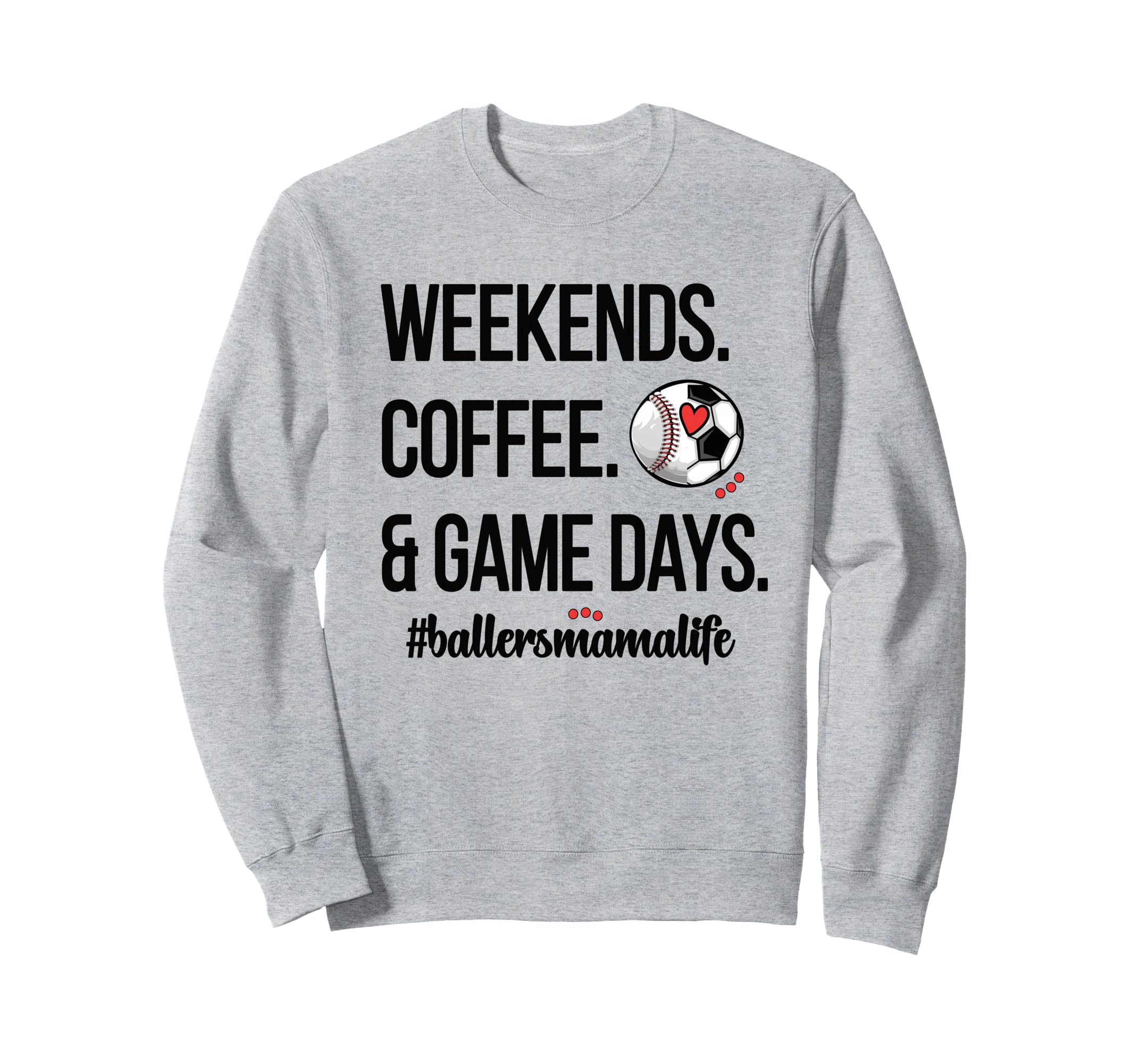 Baseball Soccer Mom Proud Ball Mama Sweatshirt - Graphic Print for Adults