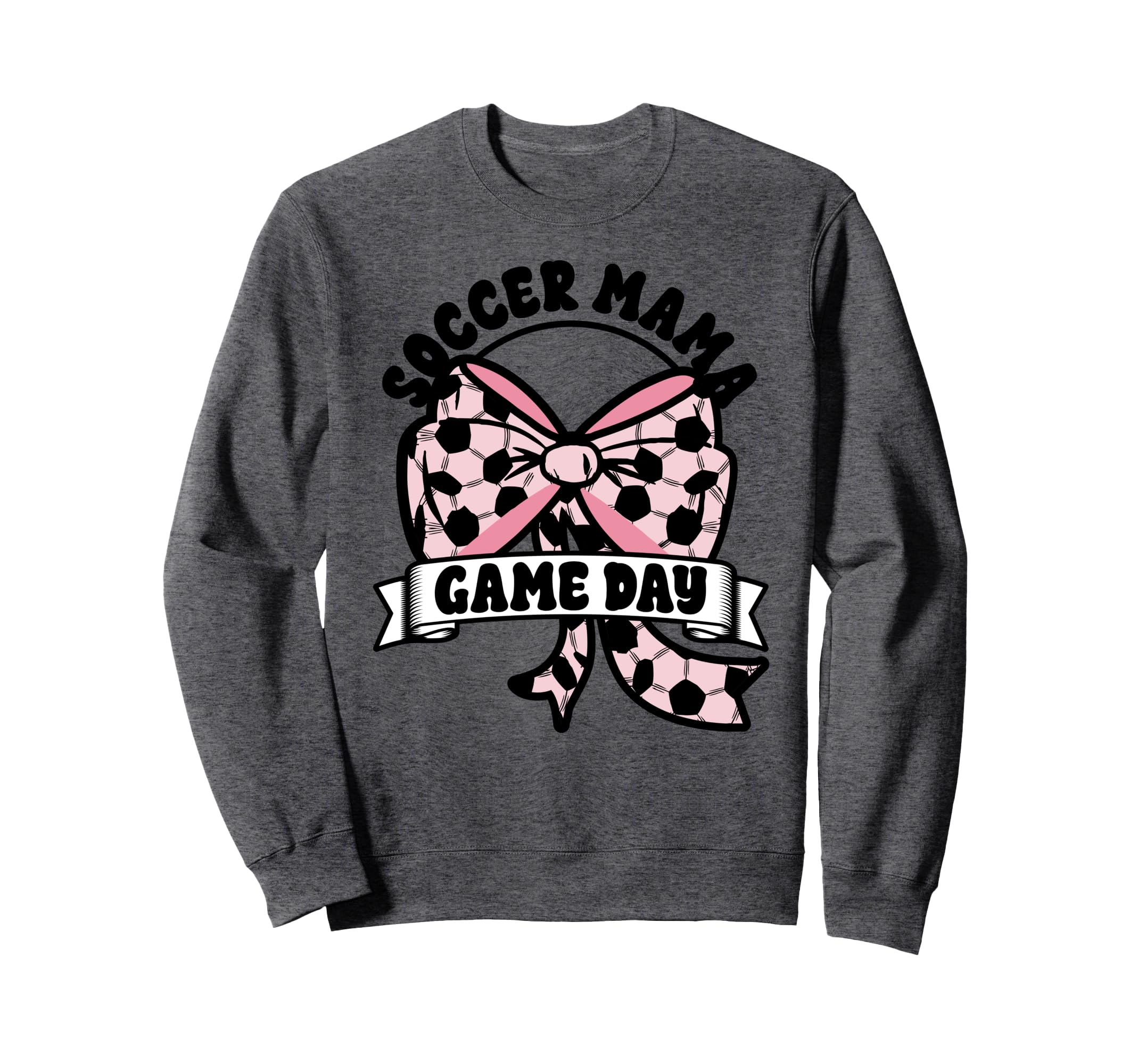 Soccer Mama Coquette Bow Game Day Mom Sweatshirt - Minimalist Print Unisex
