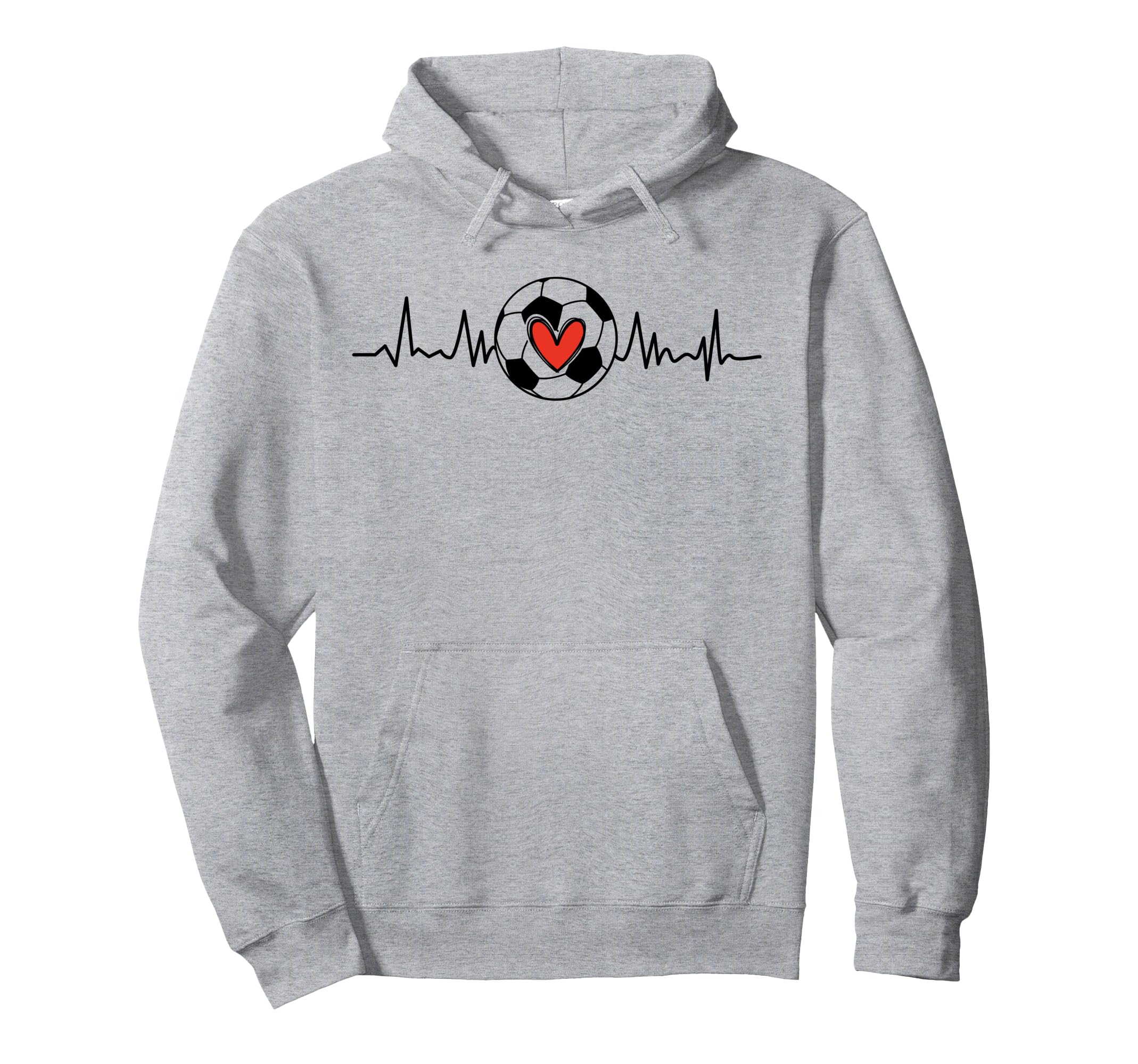Soccer Heartbeat Soccer Ball Soccer Hoodie - Custom Art Print Men Women