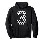 Soccer 3 Jersey Number Hoodie - Casual Everyday Wear Men Women