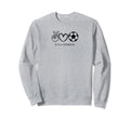 Its Lifestyle Peace Love Soccer Sweatshirt - Graphic Print for Adults