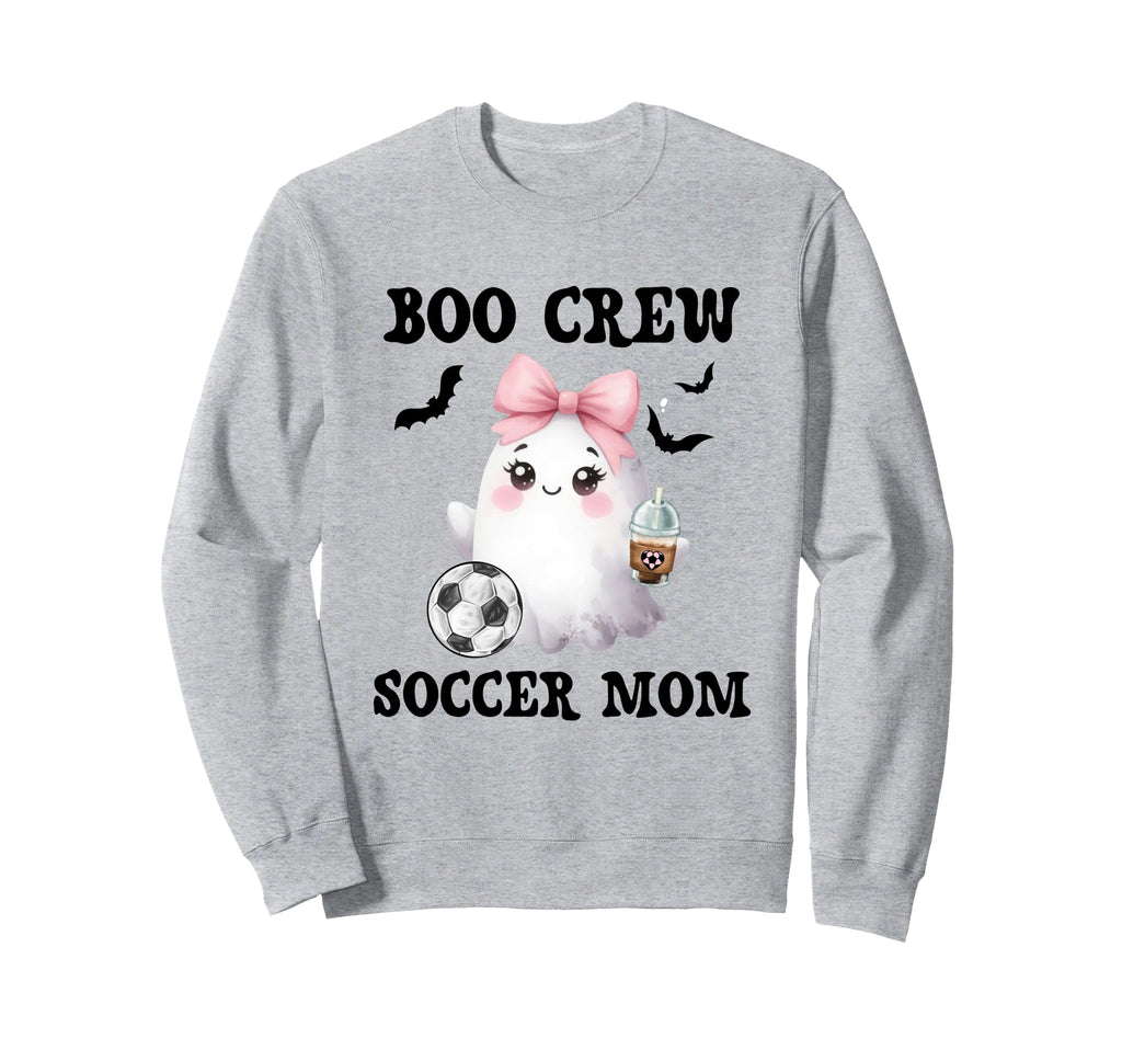 Halloween Soccer Mom Ghost Coffee Sweatshirt - Casual Everyday Wear Unisex