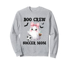 Halloween Soccer Mom Ghost Coffee Sweatshirt - Casual Everyday Wear Unisex