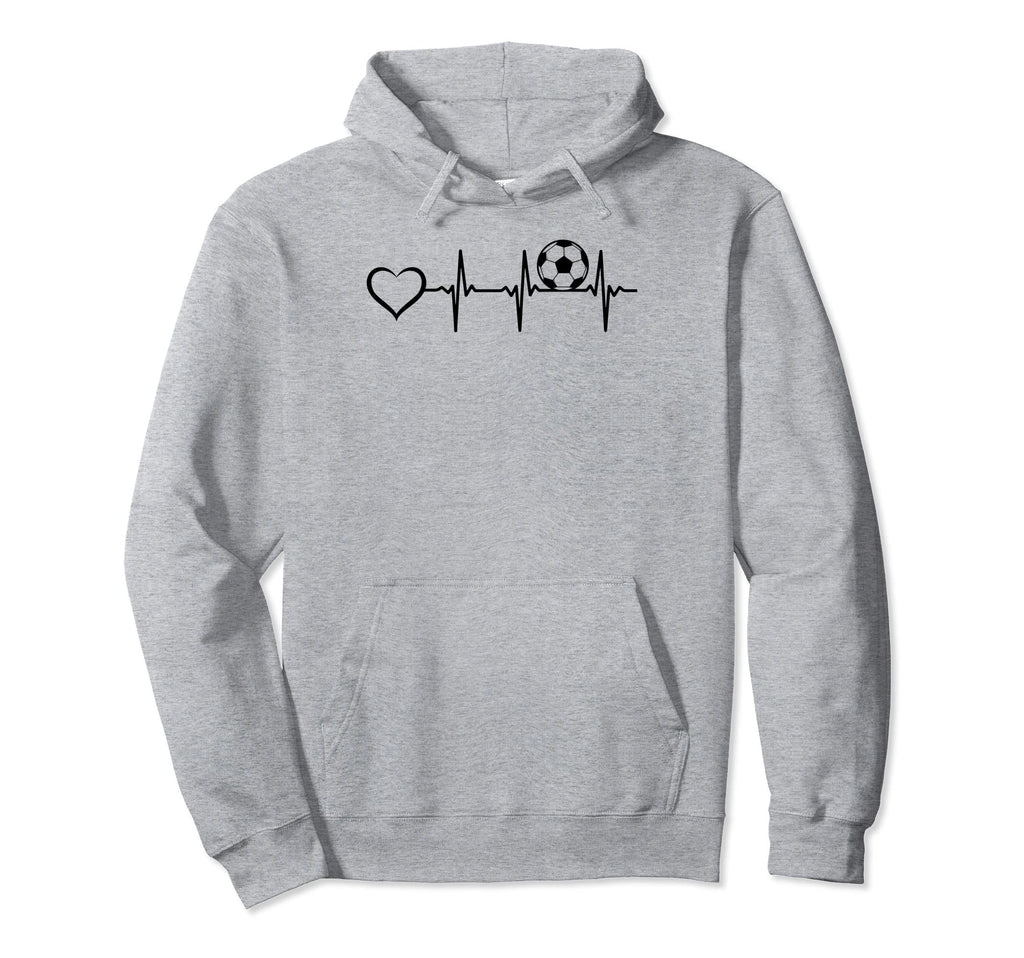 Soccer Heartbeat Heart Soccer Ball Soccer Hoodie - Streetwear Style Unisex