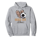 Funny Soccer Heart Game Day Vibes Hoodie - Casual Everyday Wear Men Women