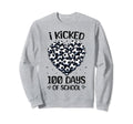 100 Days School Soccer Heart Love 100Th Sweatshirt - Unique Graphic Unisex