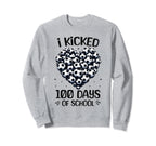 100 Days School Soccer Heart Love 100Th Sweatshirt - Unique Graphic Unisex