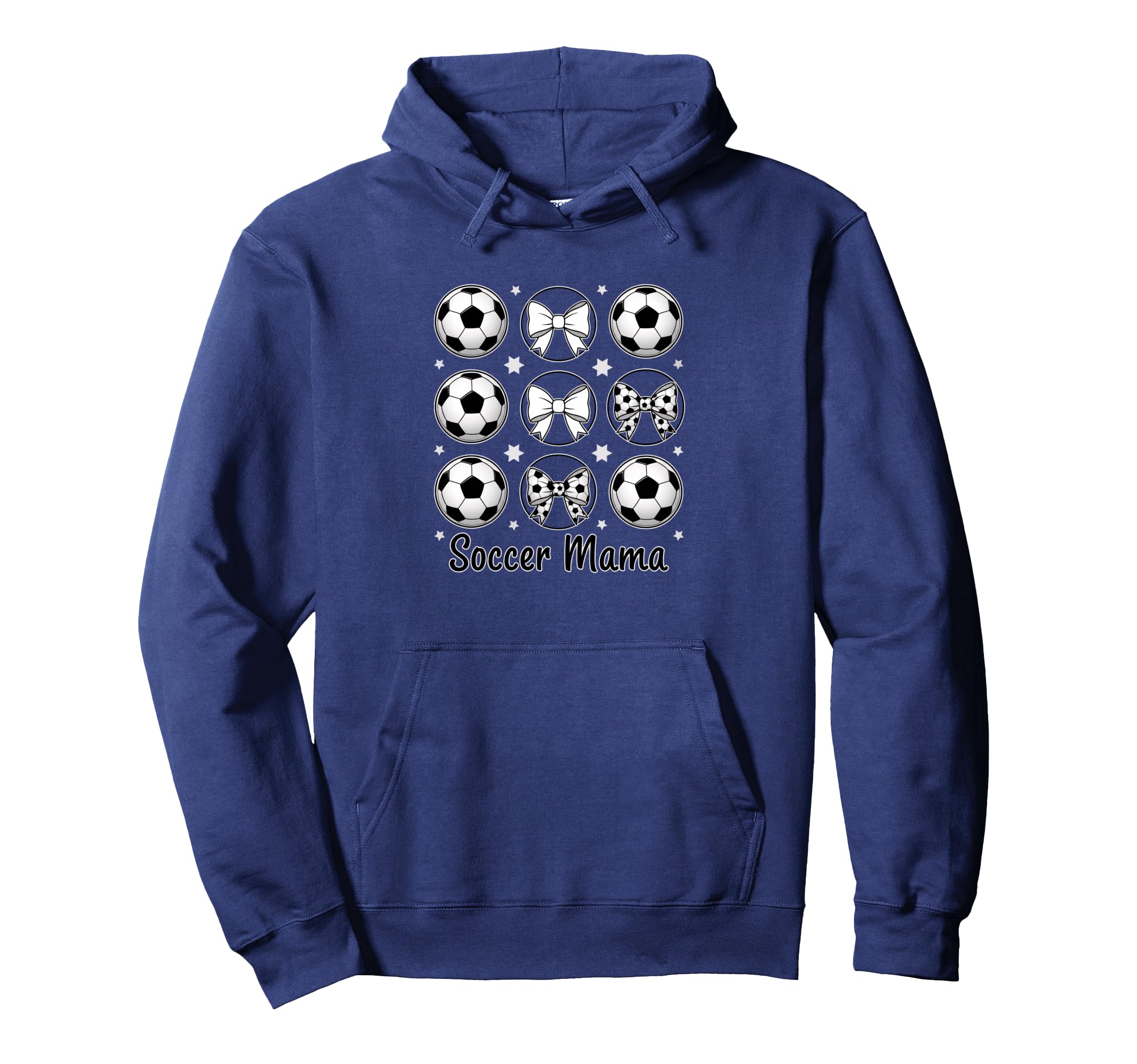 Soccer Mama Mom Soccer Mom Bow Soccer Hoodie - Graphic Print for Adults