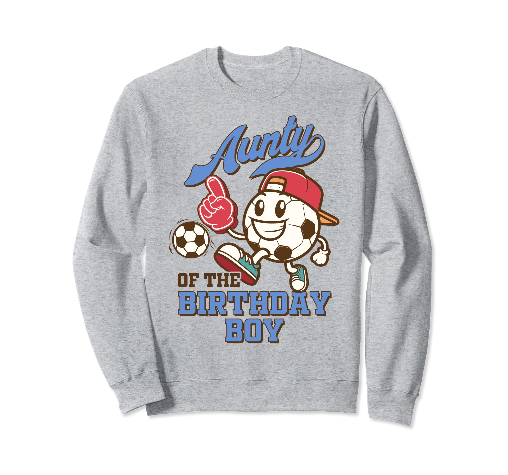 Soccer Aunt Birthday Party Family Sweatshirt - Unique Graphic Men Women