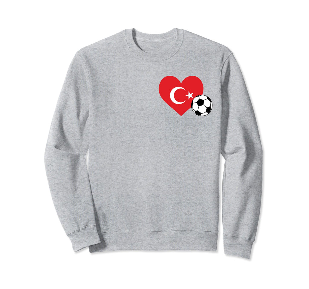 I Love T Rkiye My Heart Turkish Flag Sweatshirt - Aesthetic Graphic Unisex