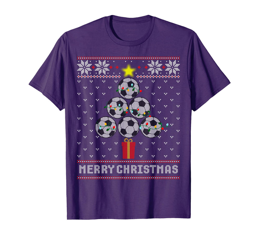 Soccer Tree Balls Merry Ugly T-Shirt - Aesthetic Graphic for Adults