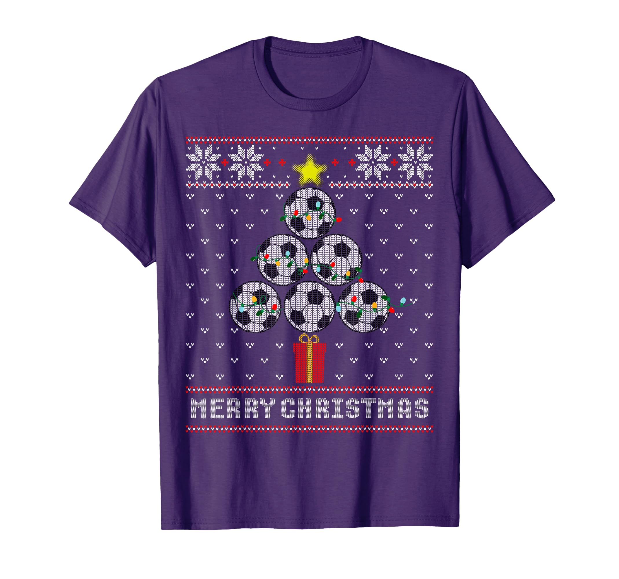 Soccer Tree Balls Merry Ugly T-Shirt - Aesthetic Graphic for Adults