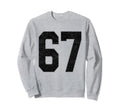 Number 67 Numbered Uniform Sports Sweatshirt - Aesthetic Graphic Men Women