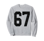 Number 67 Numbered Uniform Sports Sweatshirt - Aesthetic Graphic Men Women