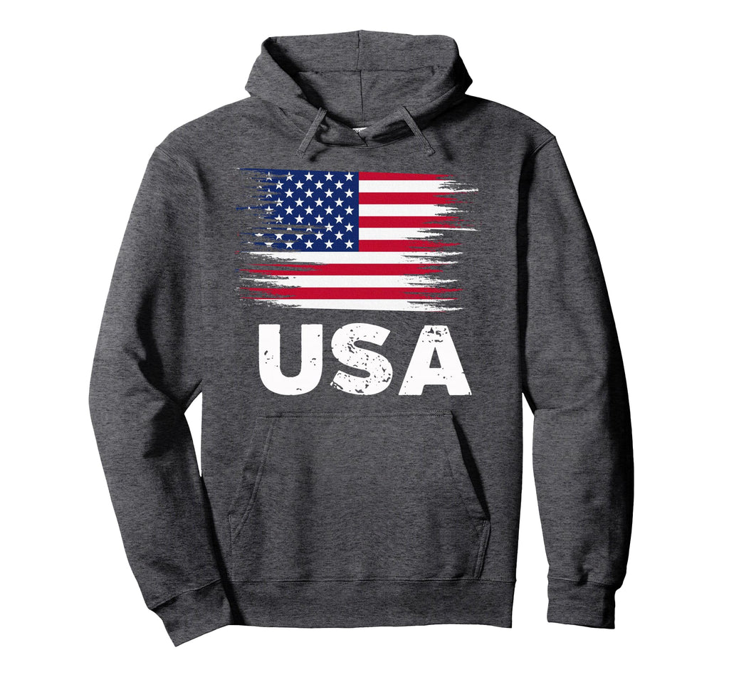 Usa American Flag Sports Soccer Football Hoodie - Aesthetic Graphic Unisex