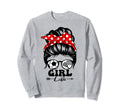 Life Messy Bun Hair Funny Soccer Sweatshirt - Minimalist Print Men Women